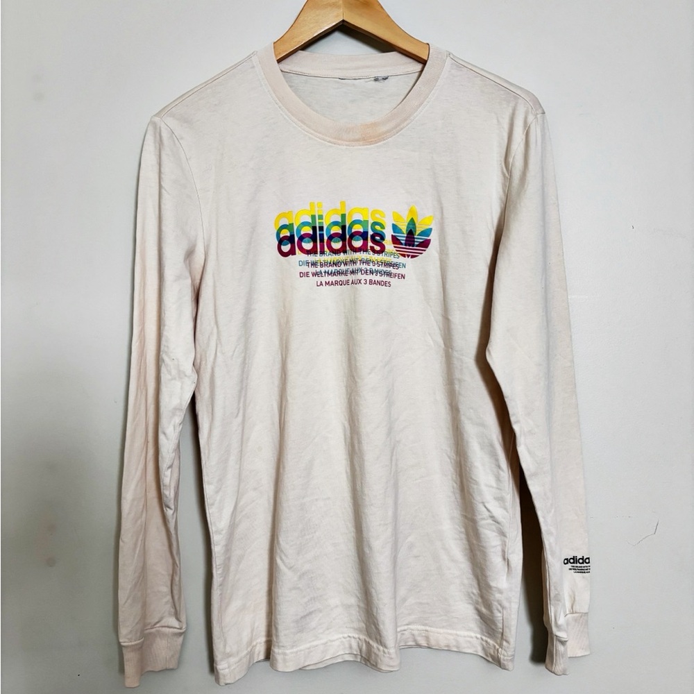 Adidas Hyperreal Wonder White Long Sleeve T-Shirt Medium